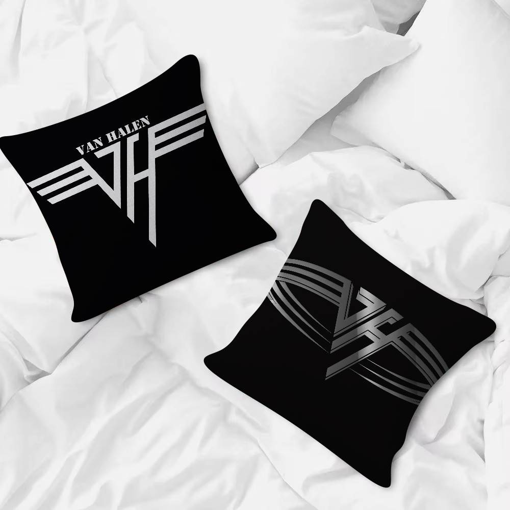 Rock Band Van Halen Cartoon Series Square Pillowcase Soft Waist Sofa Cushion Cover Bedroom Room Pillowcase