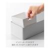 Yamazaki Paper Towel & Dust Organizer White Body: W39.5 X D13.1 X H11.2cm Tower Tissue Case Trash Can with Washable Inner Box 10745