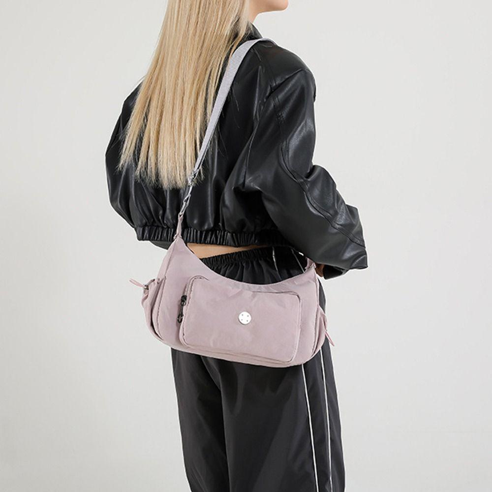 

Designer Nylon Shoulder Bag Casual Commuting Sling Bag Fashion Cross Body Bag Female/Male фіолетовий
