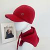 Stacked Hat Balaclava Hat Autumn and Winter Fashion Warm Scarf Neck Protection One-piece Hat Integrated Wool Knitted Hat