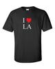 I Heart Love LA Shirt Los Angeles City of Angels Black White Red T-Shirt S-5XL