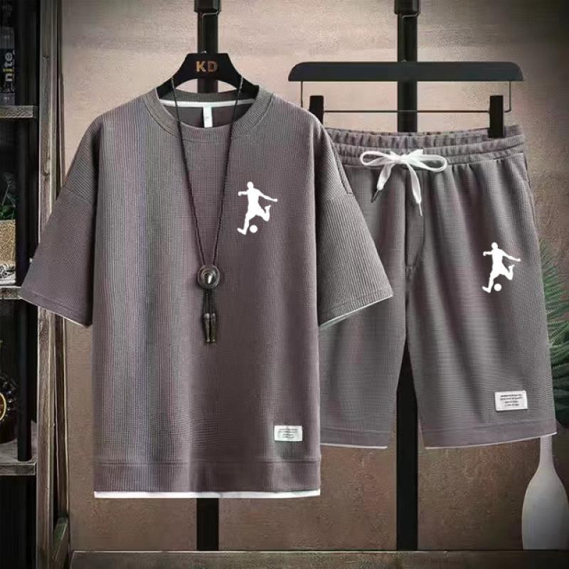 Sommar ny daglig kostym för män. Linnetyg. Casual T-shirt Shorts. Kortärmad modesportkläder i två delar 2023