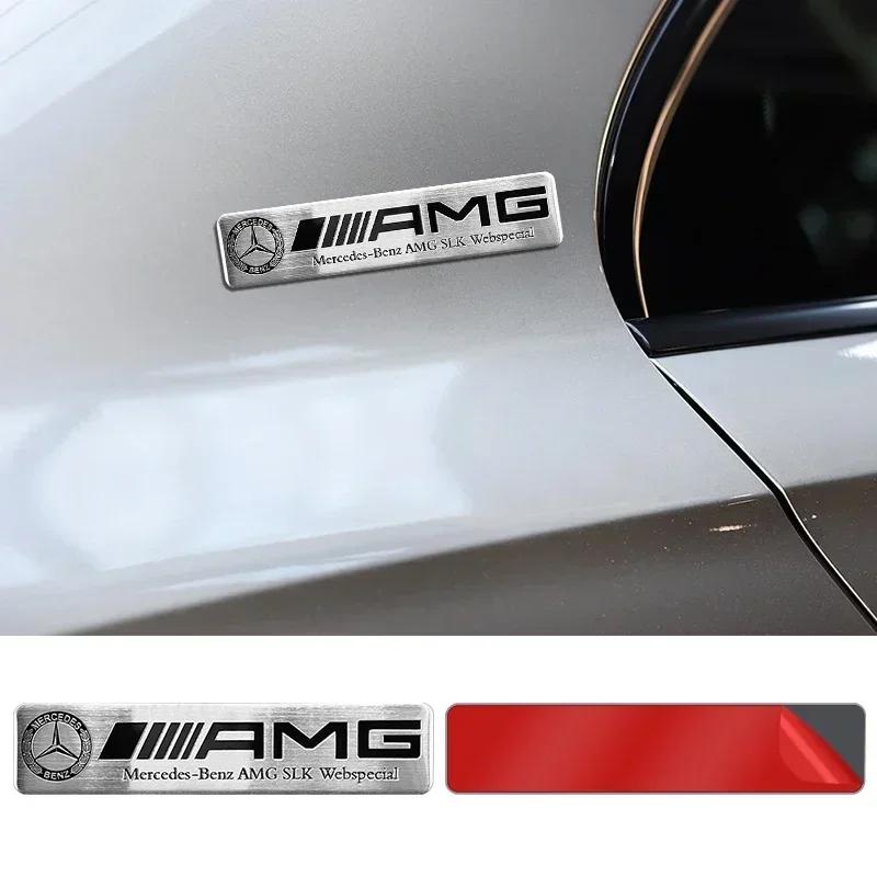 Insignias Metálicas 3D Pegatinas de Estilo para Coche Calcomanía Accesorios Para Mercedes Benz W204 W205 W212 W213 W221 W177 W246 GLA GLC CLA Clase A S