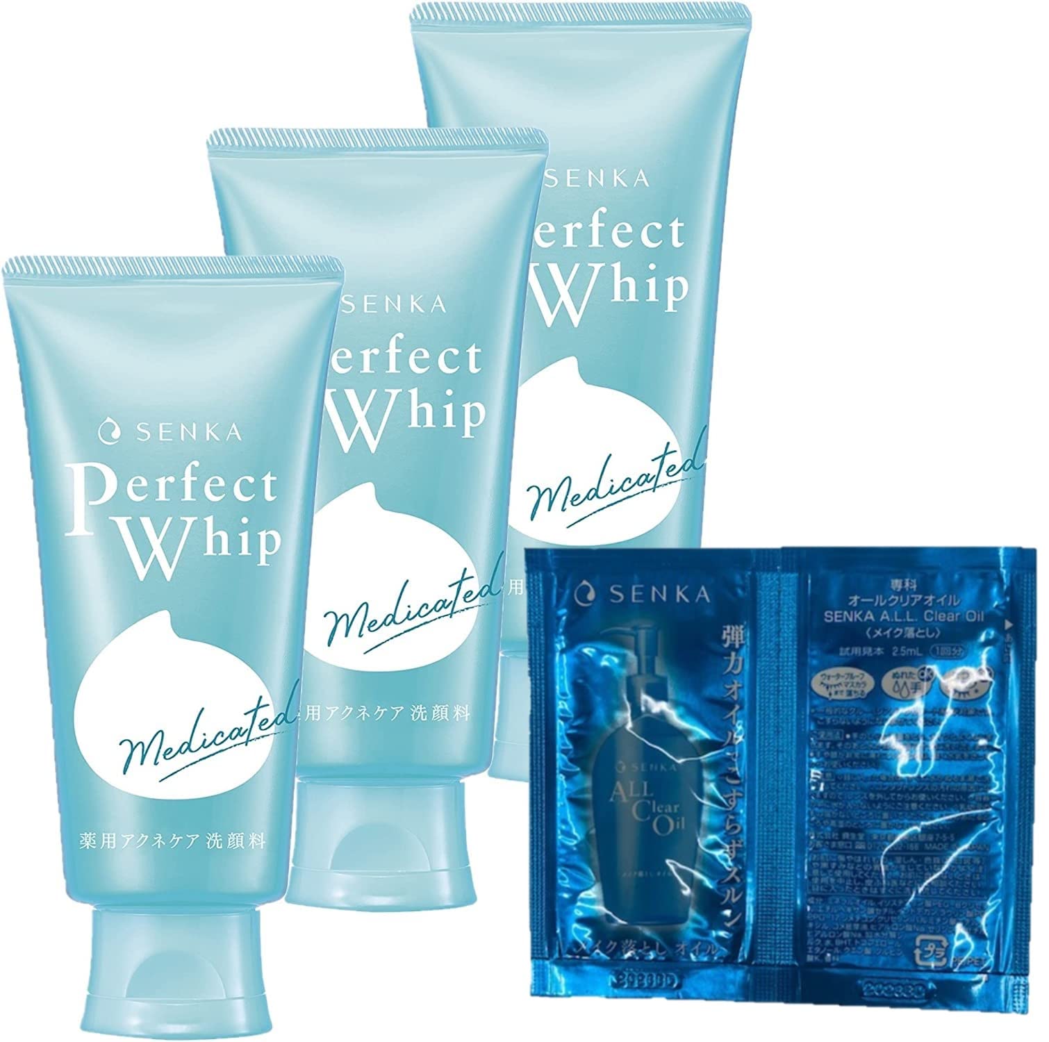 

SENKA Perfect Whip Acne Care Facial Cleansing Foam 120g x 3 Bonus [Bulk Purchase] +