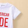 Casual Outfits Short Sleeve Tops Stars Striped Harem Shorts Independence Day 4th