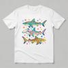 Shark Shirt Aesthetic Tropical Ocean Graphic Tee Bright Preppy Shark Week Shirt