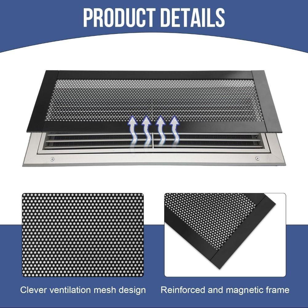 2Pcs Dust HVAC Vent Screen Cover 4.74*10.23inch Magnetic Vent Cover  Wall