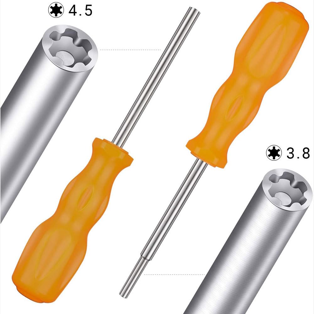 Set of 2 and for Game Console Battery and More Star-Shaped Screwdrivers, 3.8mm 4.5mm, Disassembly, Replacement, Maintenance, Cleaning,
