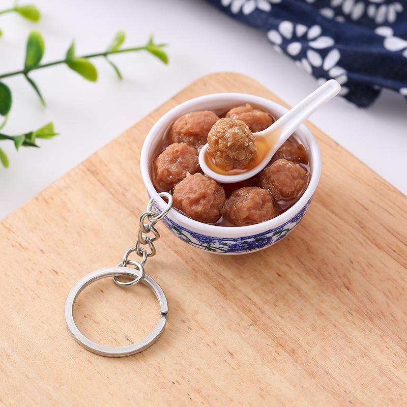Mini Hot Pot Mala Tang Noodle Bowl Keychain Ornament