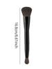 Dual Angled Round Contour Makeup Brush with Synthetic Bristles for Beauty Blending Liquid Powder, Concealer Blush (Black)