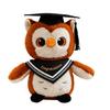 Plush Owl Toy with Doctor Hat Graduation Themed Accessory Unique Gift For Preschoolers Home Decoration