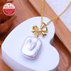 Natural Freshwater Big Baroque Pearl Necklaces Party Elegant Vintage Pendant, Birthday Gifts for Women