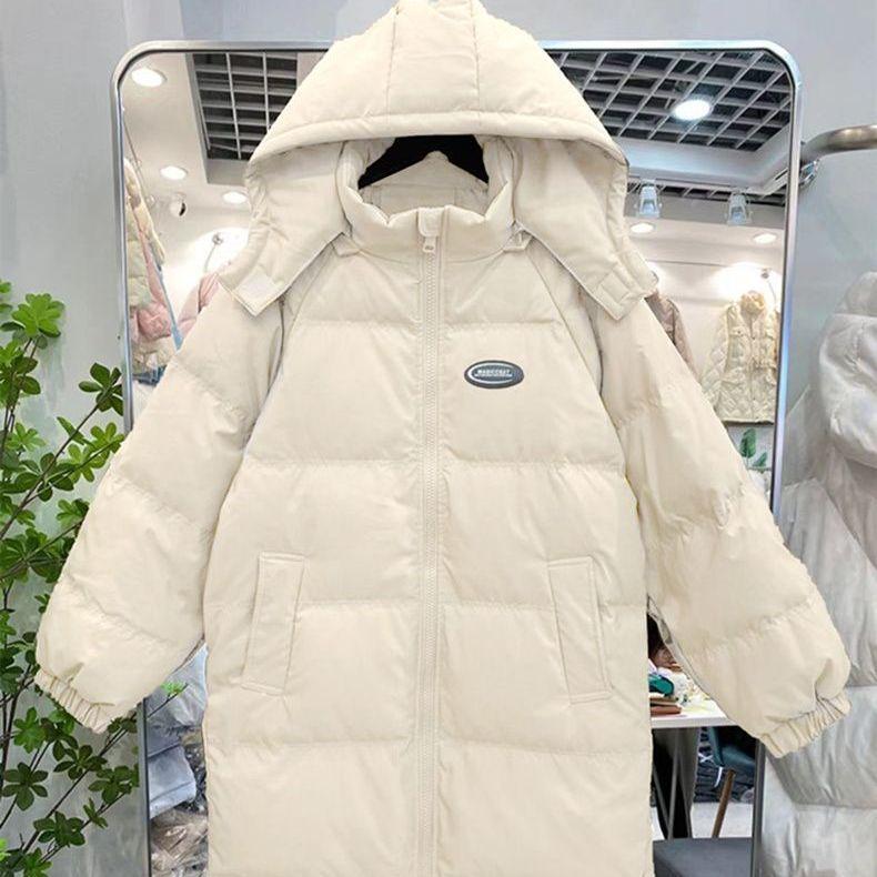 Новый женский пуховик длиной до колена в корейском стиле — фото 5