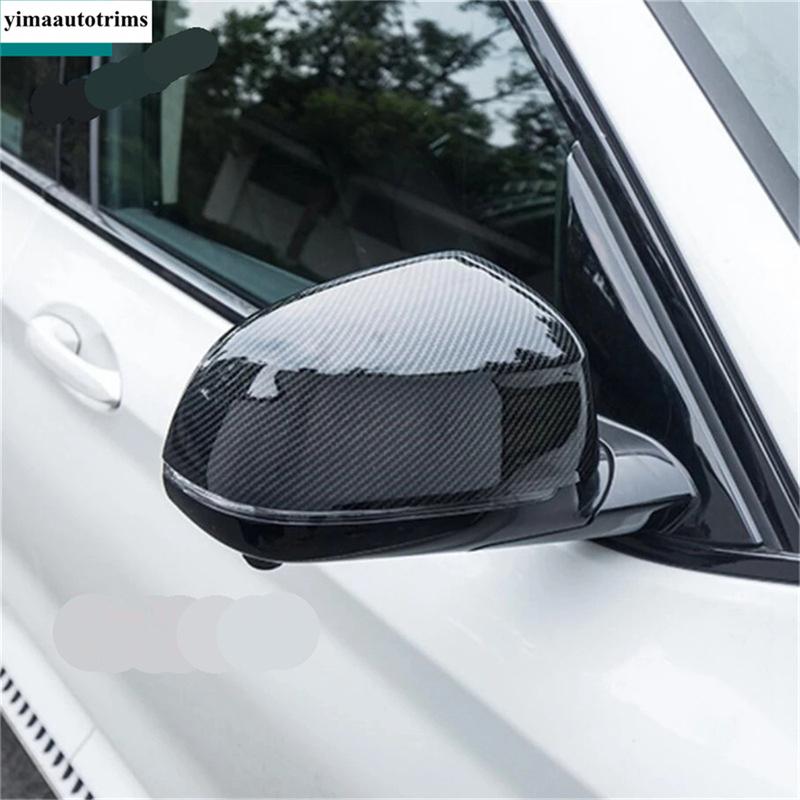 Car Rearview Mirror Case Cap Protection Decoration Cover Trim For BMW X5 G05  -  ABS Chrome / Carbon Fiber Accessories