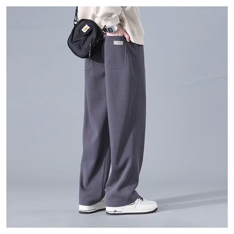 Autumn American High Street Wide-leg Sweatpants Men's Trendy Brand Straight Casual Trousers New Drape Versatile Loose Pants