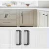 Butoane și Mânere din Aluminiu texturate/striate pentru Dulapuri și Sertare, Butoane pentru Dormitor, Accesorii Gri pentru Dulapuri