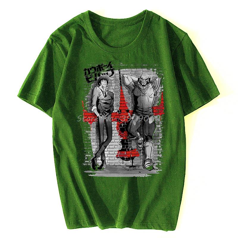 Bounty Hunter Cowboy Space Bebop Spike Spiegel Funny Anime Tshirt Men Cotton Casual Funny T Shirt Unisex Streetwear T-shirt