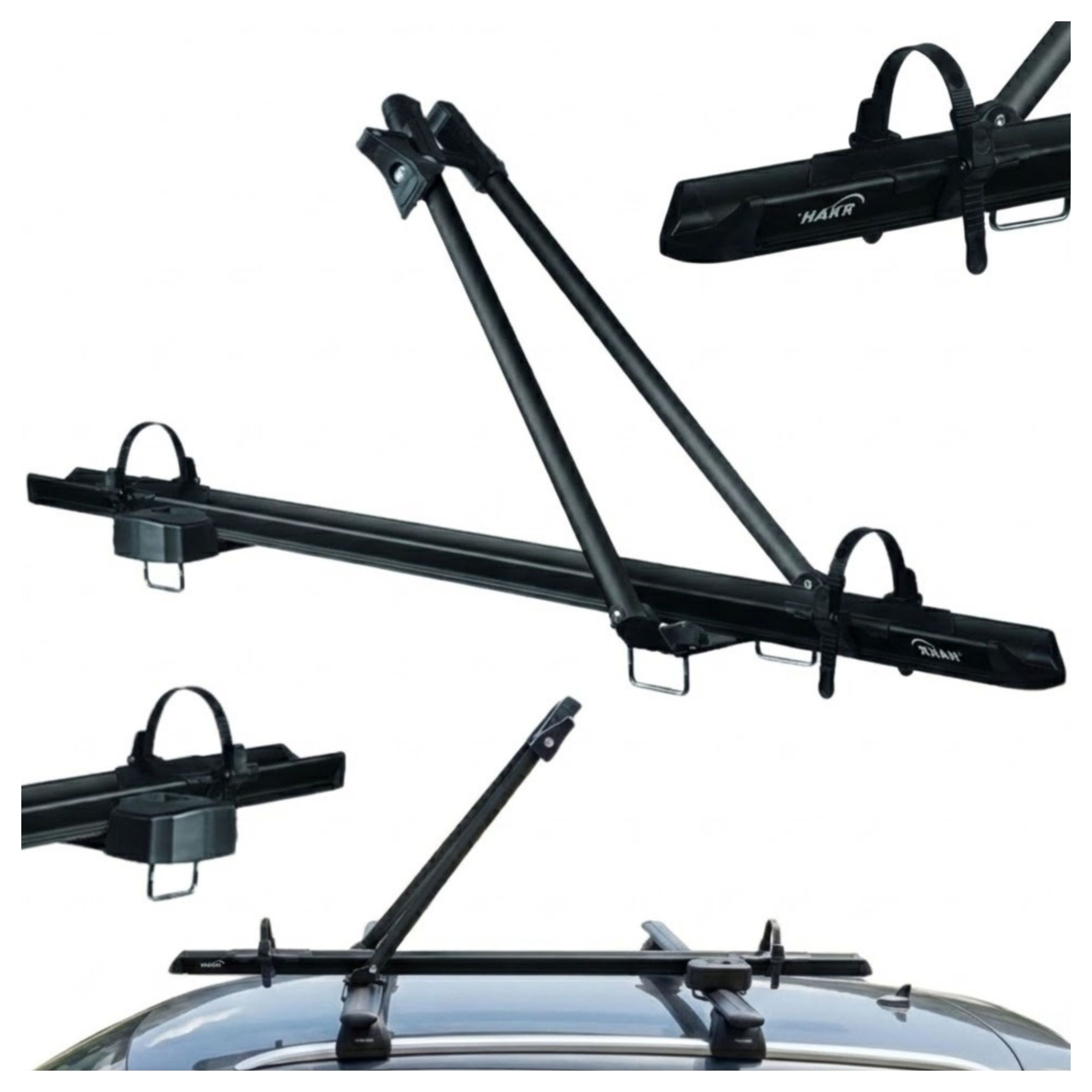Super Merchant Dakdrager Fietsdrager Op Het Dak Hakr Speed Alu Aluminium Zwart + Slot