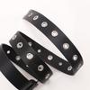 Hop Style Hip Belt Punched Pattern Iron Buckle Casual Street Decoration Fashion