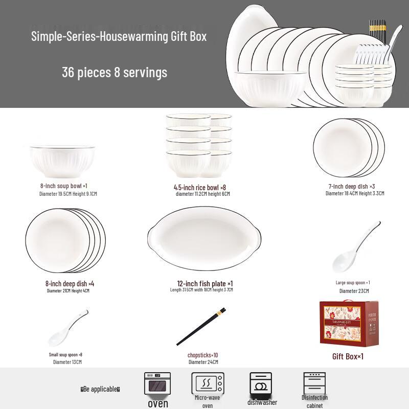 Set di Piatti in Ceramica Stile Nordico