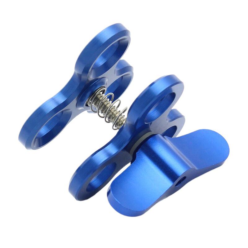 Triple Ball Clamp 3 Holes Underwater Arm Diving Bracket For Photography Torch Aluminum Diving Lights Ball Butterfly Clip Mount