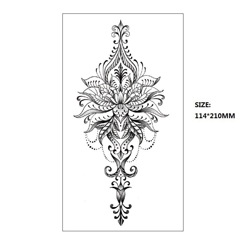 Bohemian Geometric Shape Water Transfer Small Full Arm Back Sexy Simulation Tattoo Sticker