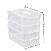 6pcs Large Capacity Clear Pencil Boxes - Durable Plastic Organizer for Art Supplies, Office & Drawing Tools Office Supplies