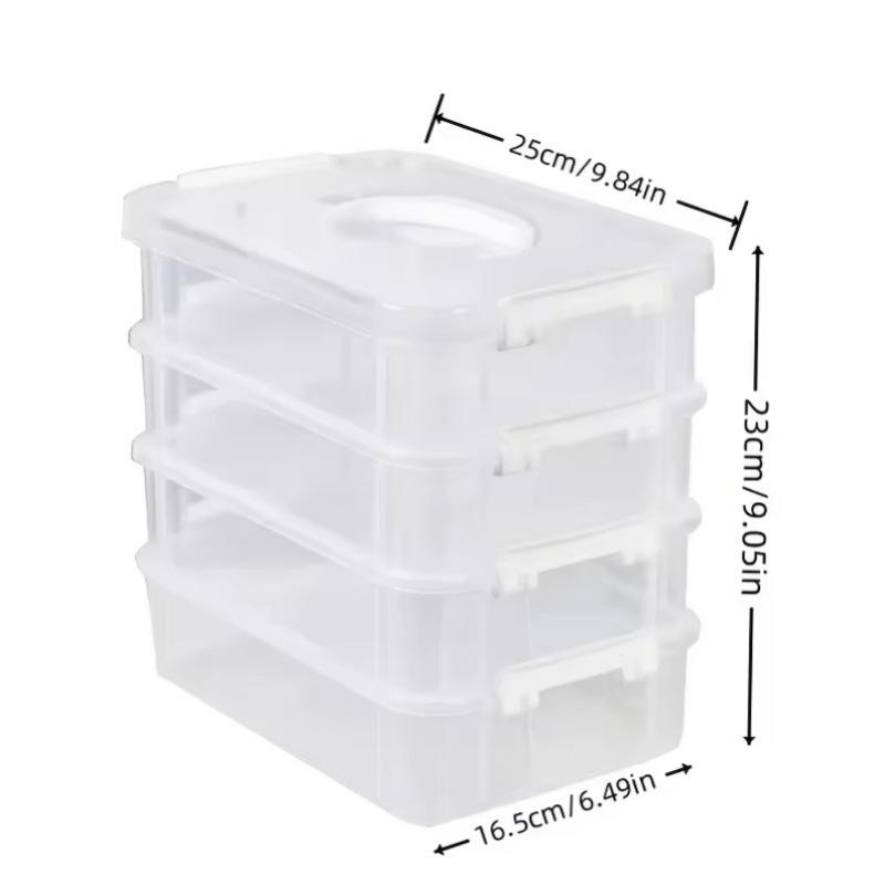 6pcs Large Capacity Clear Pencil Boxes - Durable Plastic Organizer for Art Supplies, Office & Drawing Tools Office Supplies