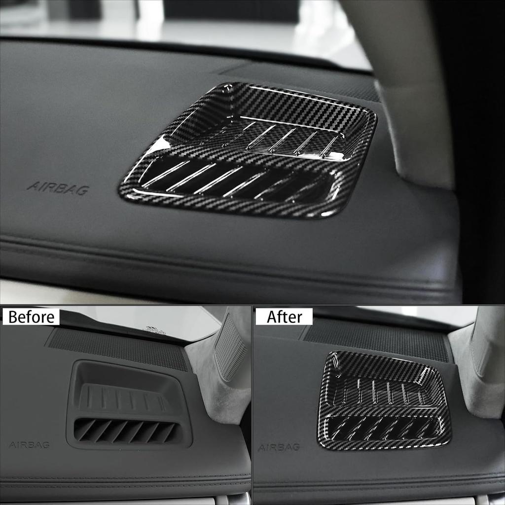 ABS Car Front Side AC Air Vent Frame Cover Front Central Dash Side Air Outlet Cover Trim Compatible with Hyundai Santa Fe 2024-2025 MX5 Accessories
