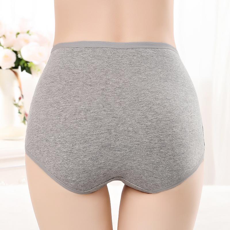 Plus Size High Waist Postpartum Abdomen Control Cotton Panties for Women
