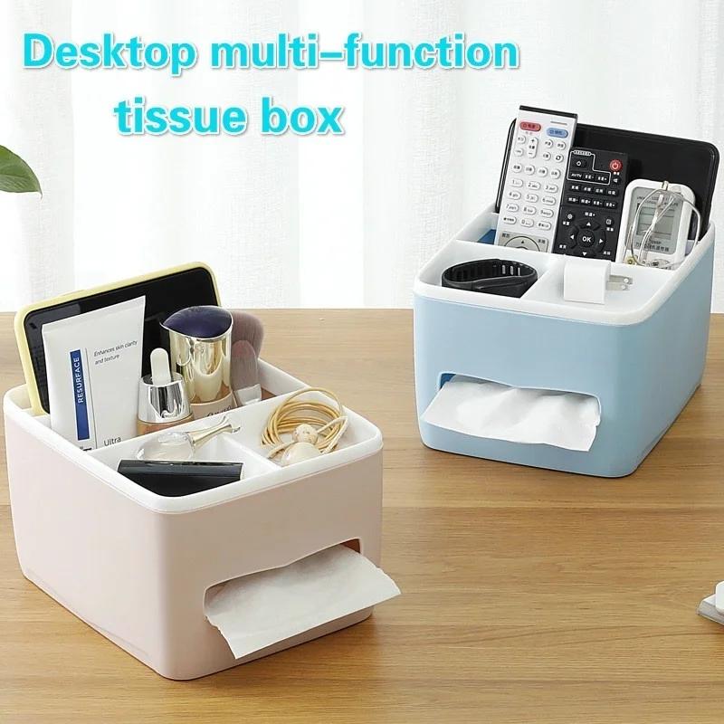 Multifunctional Tissue Box, Remote Control Storage Box, Creative Living Room Dining Room, Household Pumping Box