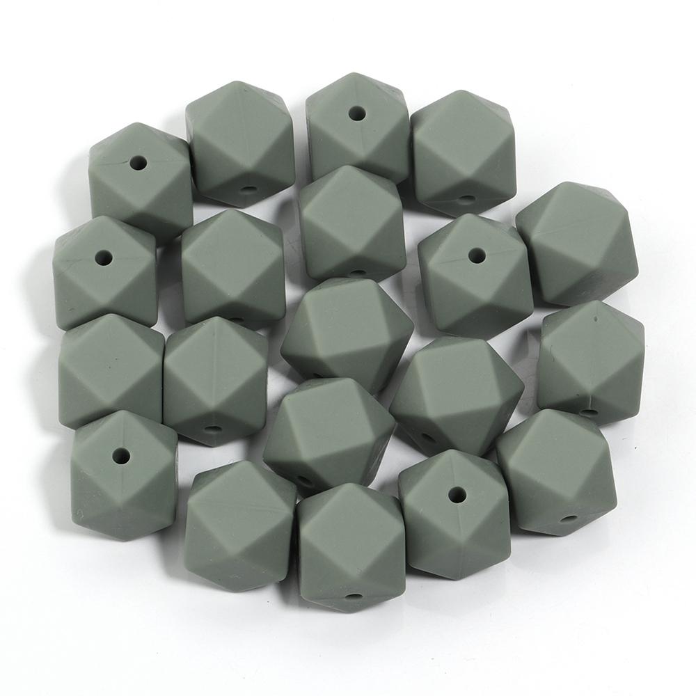 10pcs 19x14mm Hexagon Silicone Beads For Jewelry Making DIY Handmade Necklace Bracelets Phone Key Chain Decoration Accessories