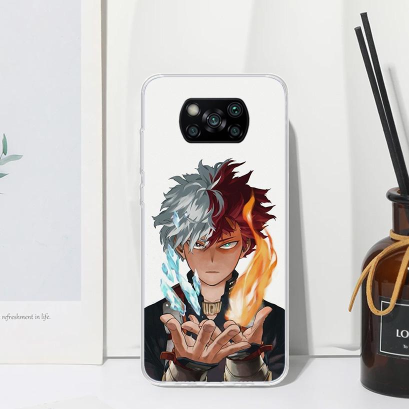 My Hero Todoroki Shoto Phone Case For Xiaomi Poco X7 X6 X5 M7 M8 Pro F7 Ultra Redmi 15C 15 13C 13 12C 12 10 10C 10A Art Fundas P