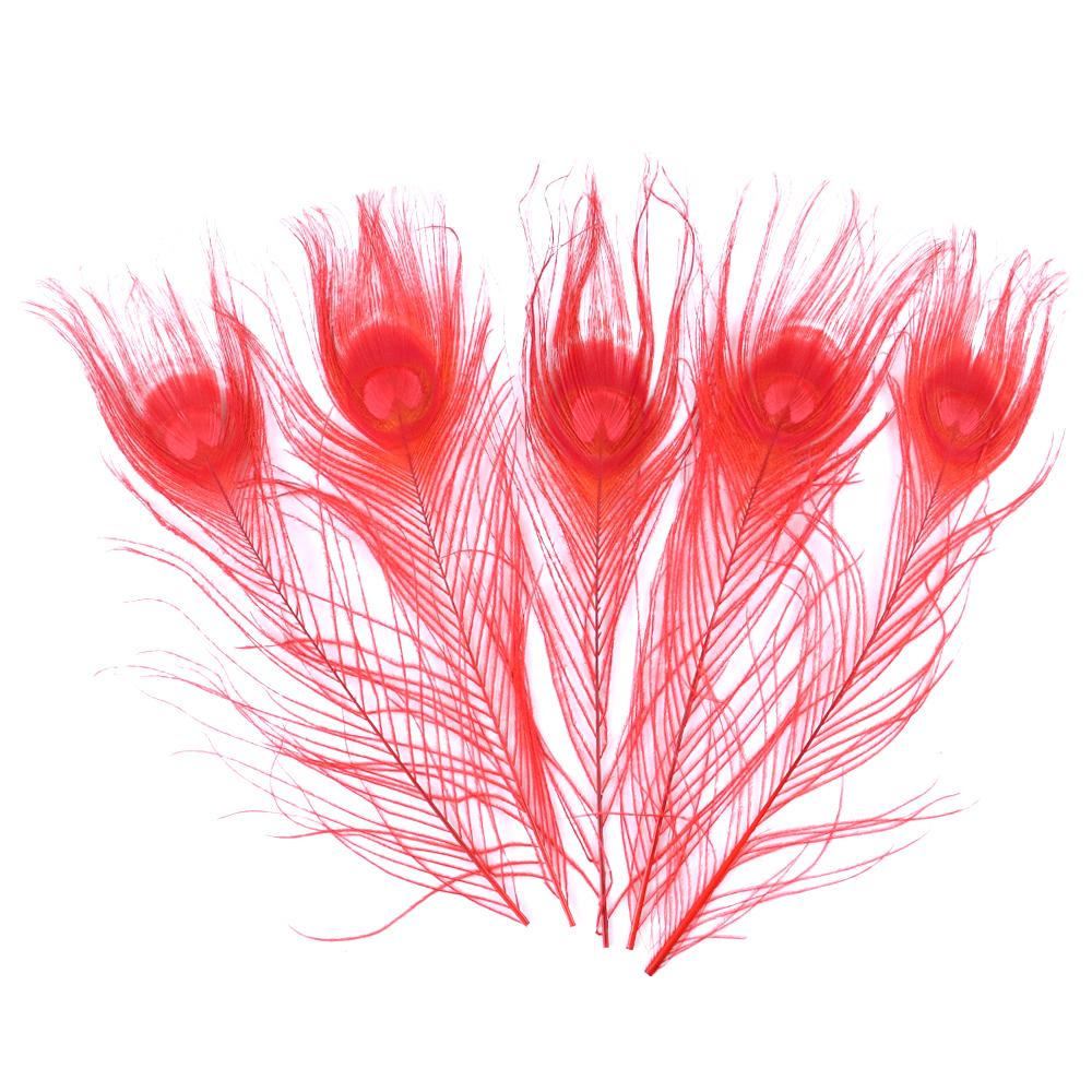 Dyed Peacock Feather 25-30cm for DIY Craft Vases Creative Hat Costume Party Wedding Carnaval Holiday Floral Decoration