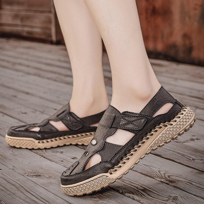 2025 Neue Herren Hausschuhe Sommer Herren Sandalen Offene Zehen Flache Herren Freizeitschuhe Outdoor Laufsandalen für Herren Strandschuhe Sandalias