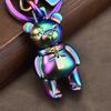 Colorful Street Dance Bear Keychain - Trendy Jewelry Accessory for Men & Women