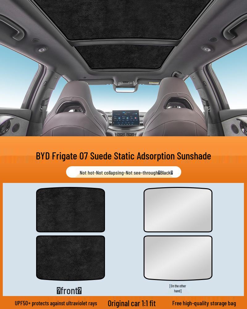 Electrostatic Sunshade Curtain for BYD Song, Seal, Qin, Han, Yuan, Tang, EVDM with Sunroof