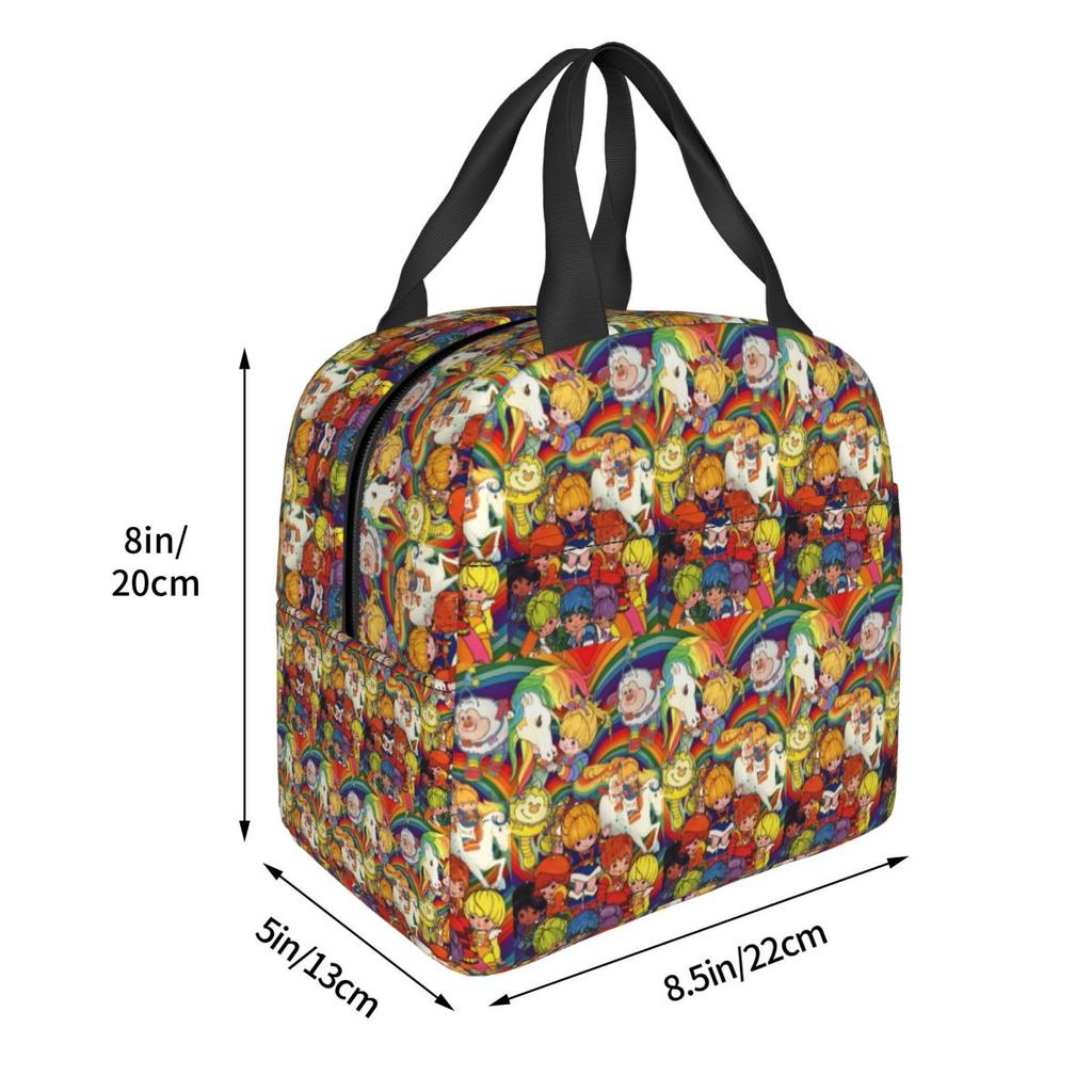 Rainbows Brite Insulated Lunch Bag for Women Office Cooler Thermal Food Box Tote Portable Lunch Boxes Container