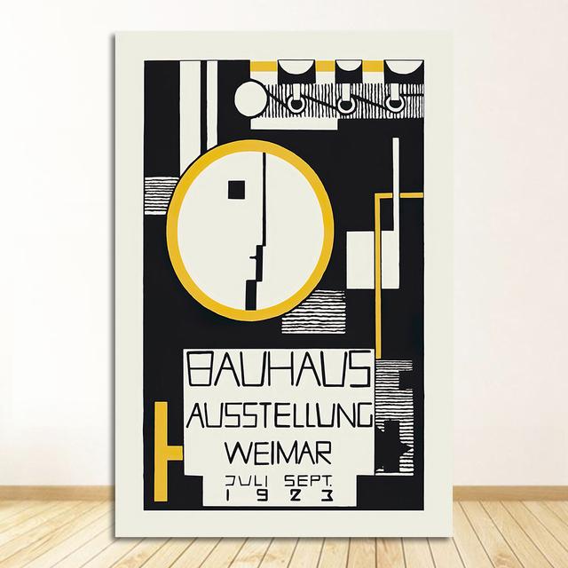 

Выставка Веймера 1923 года, абстрактное искусство, современное искусство, настенная живопись на холсте, шелковый постер, домашний декор G689, Bauhaus Ausstellung 21cm×30cm NoFrame