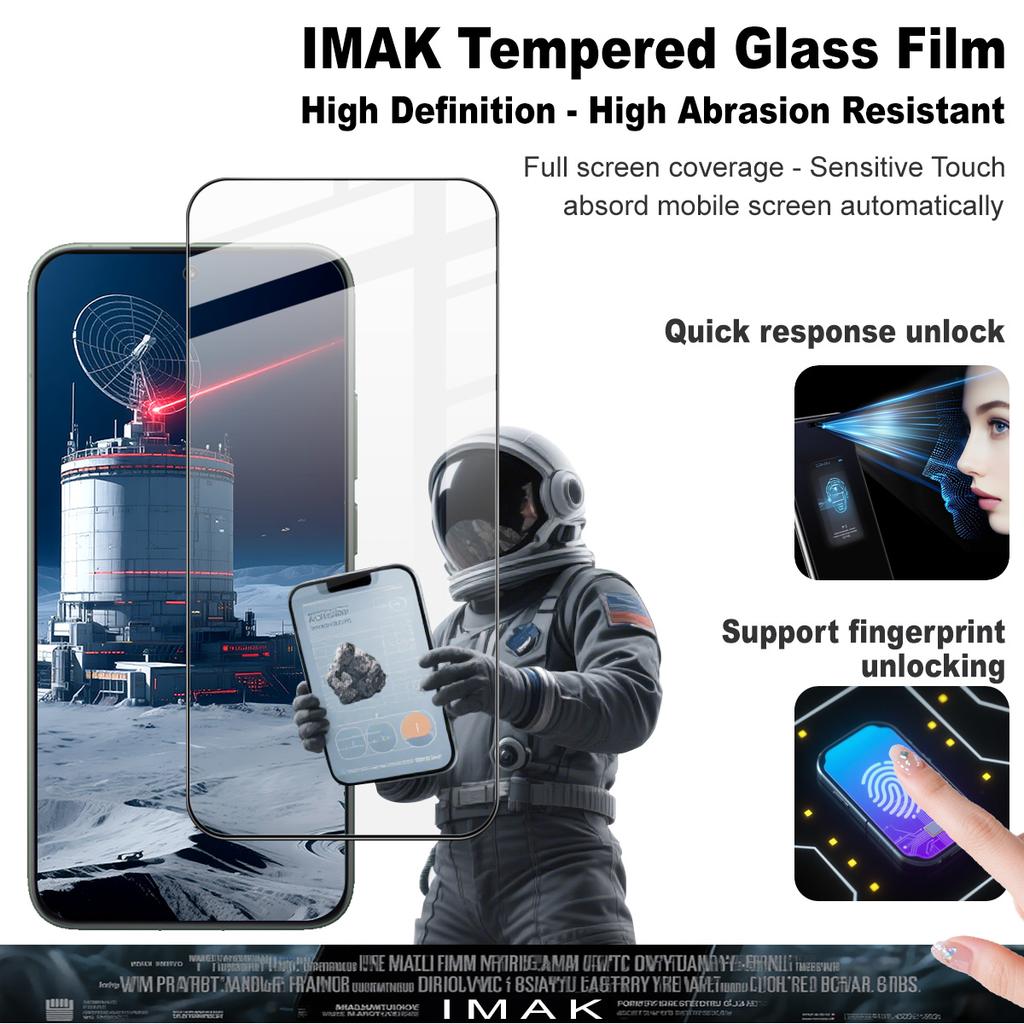 IMAK Pro+ Series For Xiaomi Redmi K80 Ultra 5G Screen Protector Full Coverage Tempered Glass Film (Fingerprint Unlock)