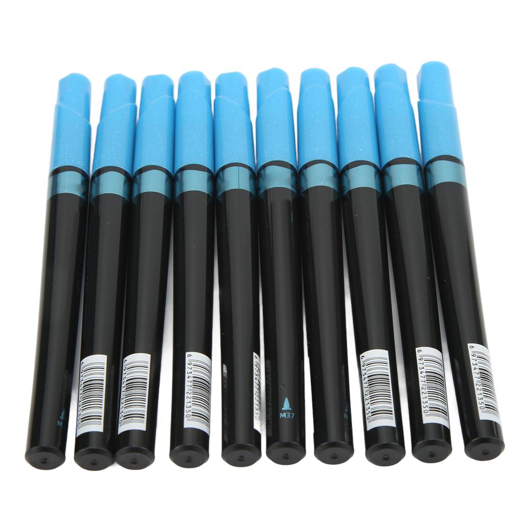 10pcs Metallic Marker Blue Ink Quick Drying Thin Rounded Tip Water BasedDIY Doodling Waterproof Metallic Paint Pens