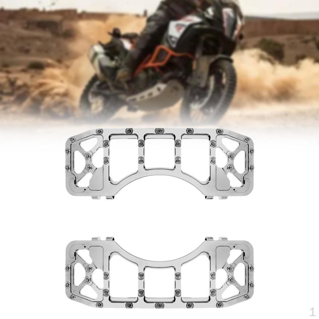 

2 Pieces Motorcycle Floorboards Accessories Wear Resistant Convenient Replacement Sturdy Stable срібний
