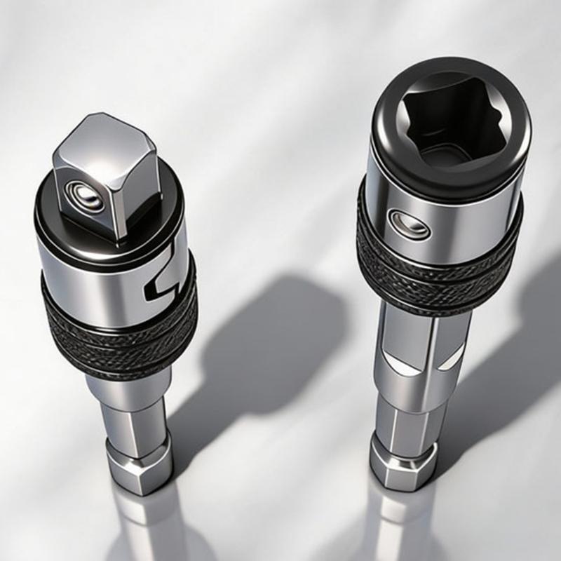 Auto Locking Socket Extension Bar Ensuring Bit Security Preventing Slippage During Various Repair Tasks Applications