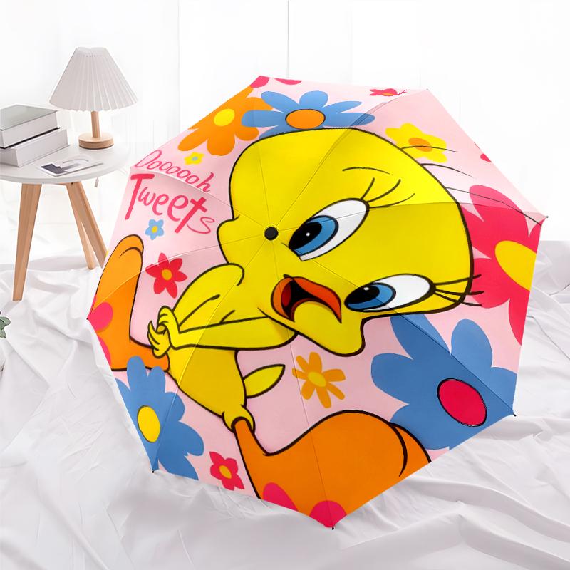 1pc Tweety1 Umbrella, Sun Protection, And UV Shielding. It Has Eight Sturdy Ribs for Outdoor Use And Perfect Gift