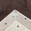 1Pc Natural Gemstone Cross Shape Pendant Charms 13×23mm With Metal Bail, For DIY Handmade Accessories