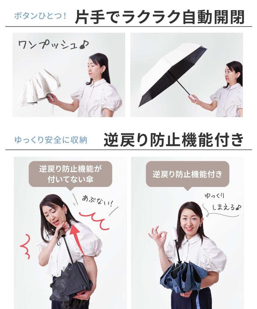 Faltbar Automatisch Licht Geeignet für Sonne und Sicherheit Umgekehrt Hitze Wasser UV Ruhig Viaggio+ Sonnenschirm, Öffnen/Schließen, Blockierend, Groß, Regen, Schutz,