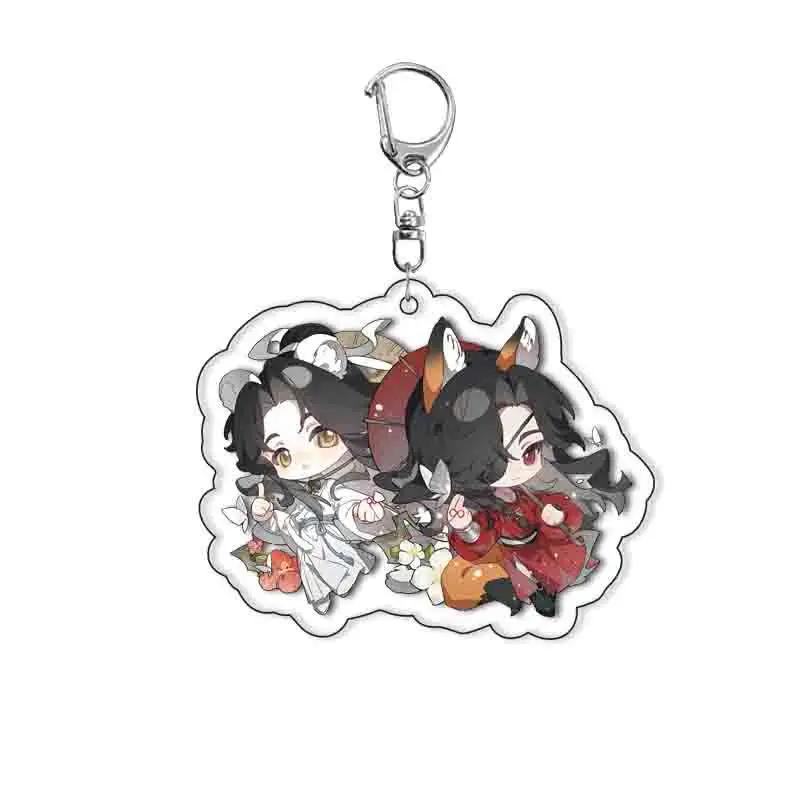 

Tian Guan Ci Fu Keychain Man Heave Officials Blessing Key Chain Women Pendant HuaCheng XieLian Figures Model Stand Word of Honor