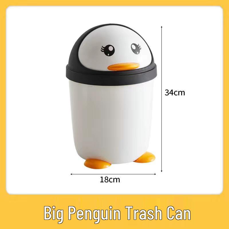Cute Large Capacity Trash Can with Lid for Bedroom, Kitchen, Bathroom, and Dorm 1 Trash Can