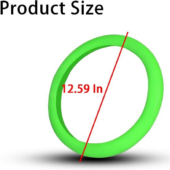 AICEL Car Silicone Steering Wheel Cover, Soft Anti-Slip Auto Steering Wheel Protector Fit 14 Inch, Universal Vehicle Interior Accessories For Cars,