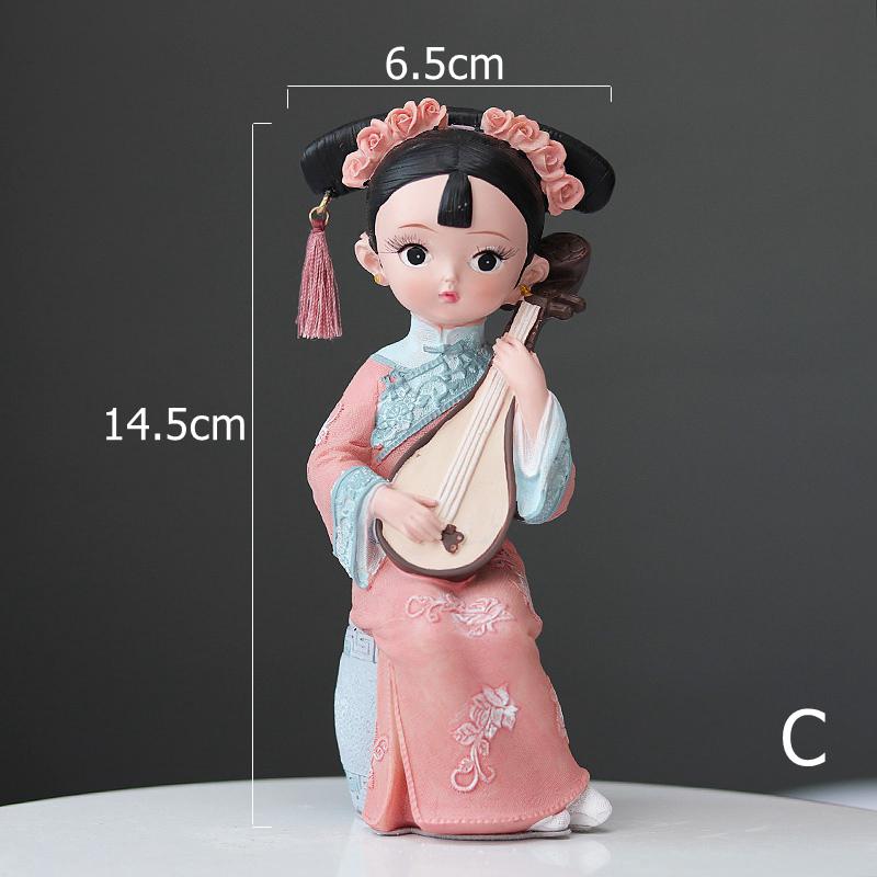 

6-дюймовая китайская принцесса фигурка флейта пипа украшение для дома украшение для торта династия костюм платье